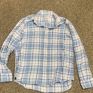 Faherty Light Blue Plaid Casual Shirt